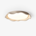 Aera microcement flush mount ceiling light dimmable bedroom dining room — gray beige white 19 inch