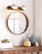 Travertine Duo LED Wall Light Natural Stone Dimmable Bedroom Living Room — 2 to 3 Lights