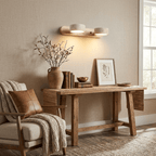 Travertine Duo LED Wall Light Natural Stone Dimmable Bedroom Living Room — 2 to 3 Lights