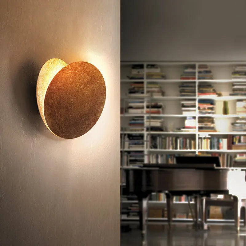 Arisha Modern Minimalist Moon Eclipse Round Wall Light