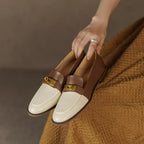 Designer Leather Slip-On Loafers for Women