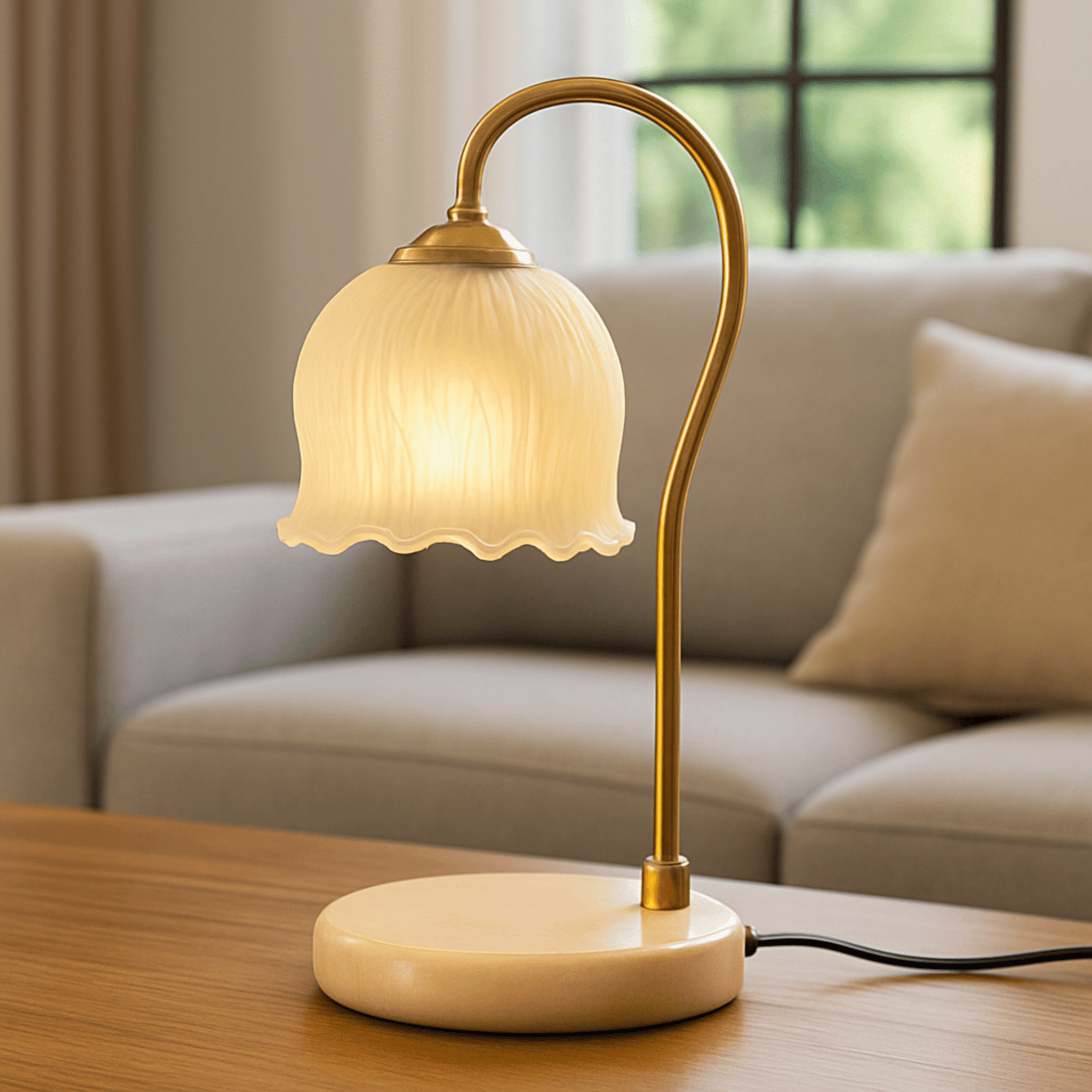 Glass Candle Warmer Lamp Dimmable Timer Aromatherapy Wax Melter Bedside Bedroom
