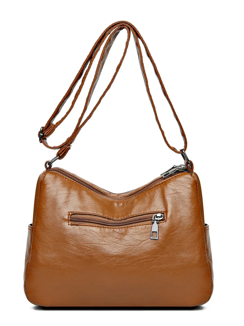 Leather Multi Pockets Adjustable Strap Shoulder Bag
