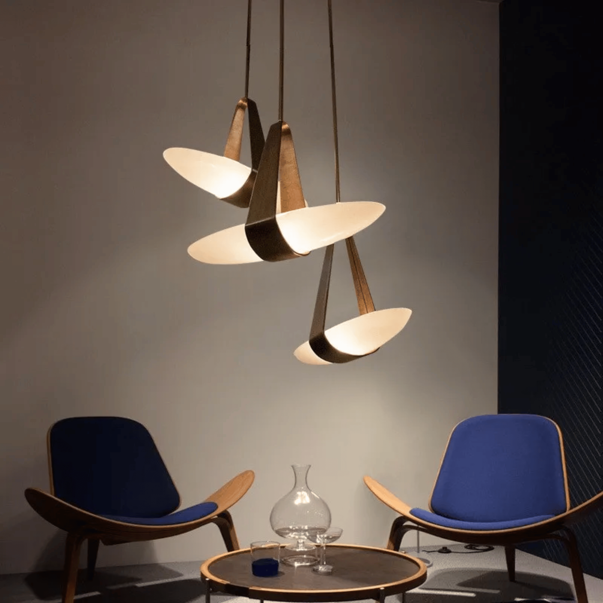 Yuanbao Nordic Glass Pendant Light Minimalist Bedside Dining Room Restaurant — Single & 3-Light