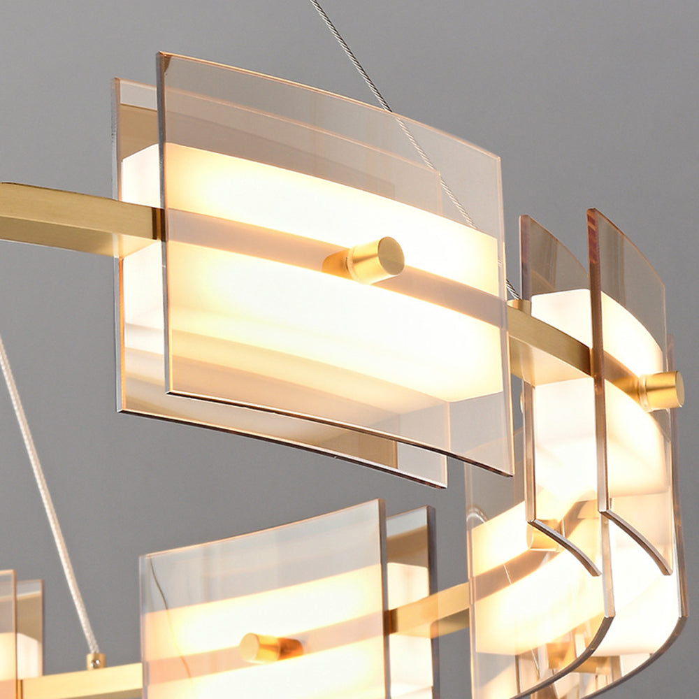 Arisha Minimalist Ring Metal Pendant Light,Black/Gold