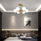 Valentina  Contemporary  Flush Mount Ceiling  Light, Glass Bubble