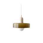 Nordic Bauhaus Retro Glass Pendant Light Adjustable Bedroom Living Room Bar — Multi Colors