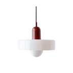 Nordic Bauhaus Retro Glass Pendant Light Adjustable Bedroom Living Room Bar — Multi Colors