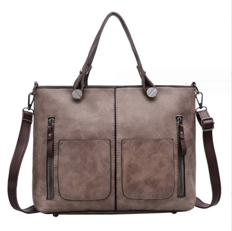 Aurelle Retro Schoudertas met Grote Capaciteit