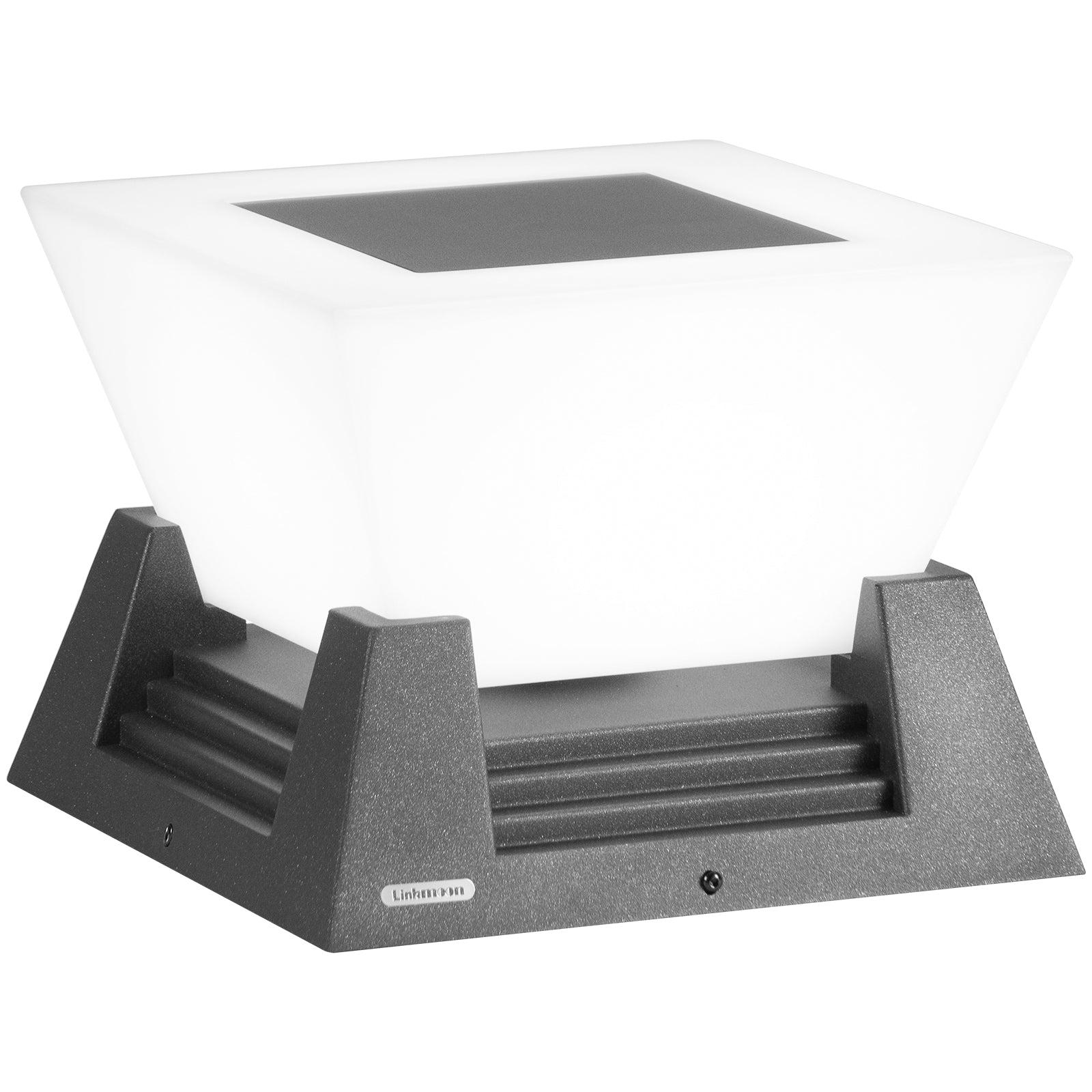 RIRZ NOVA Solar Post Light Modern Architectural LED Outdoor Pathway Garden — 28cm