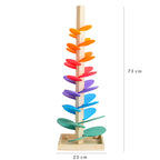 Large Wooden Marble Sound Rainbow Tree Run ( COLOURED WOODEN BALLS)