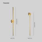 Fauro Modern Linear Metal & Silica Gel Wall-Mounted Lamps, Gold