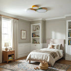 Nordic macaron round LED ceiling light flush mount dimmable bedroom balcony — 9 to 23 inch