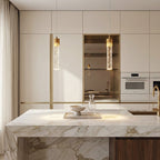 Crystal Radiance LED Bar Pendant Light Bedroom Kitchen Island Hallway — Gold Black Warm Cool