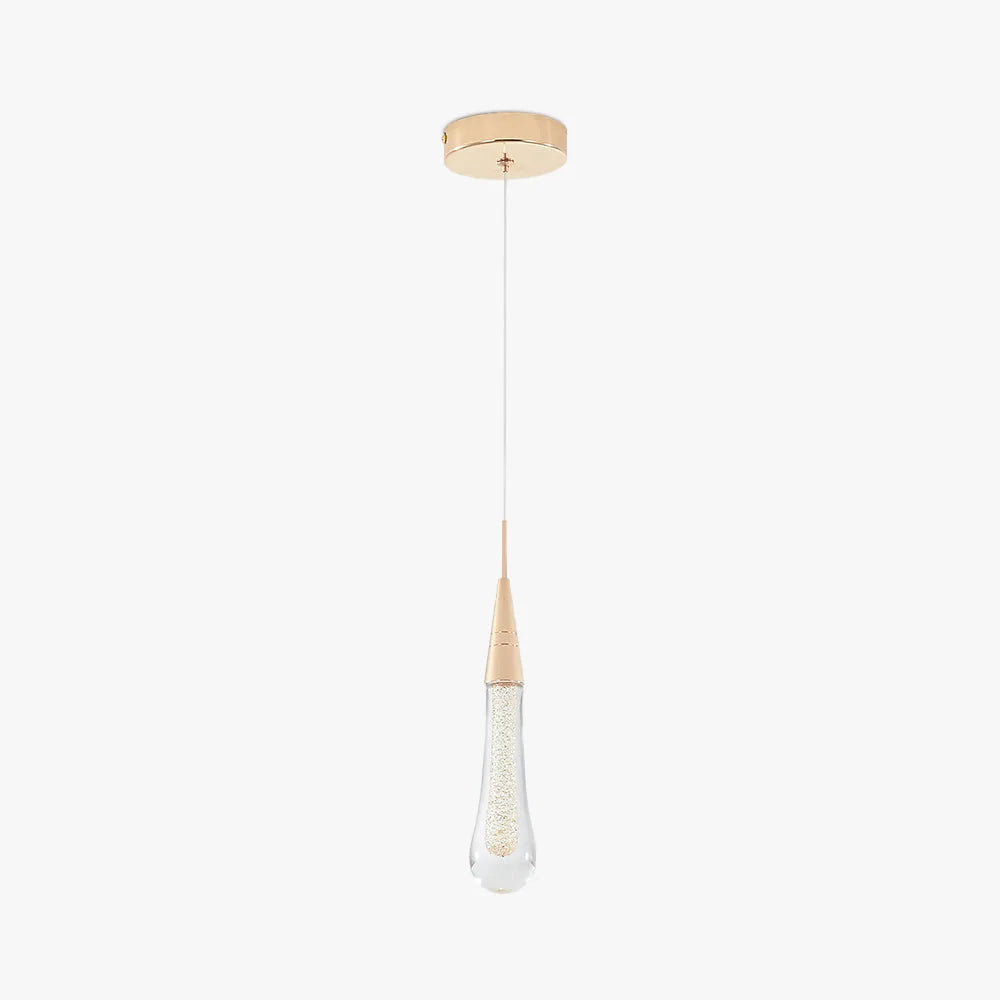 Teardrop Gold Pendant Light