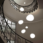 Elun Sleek Minimalist Floating Egg-shaped Glass Pendant Light