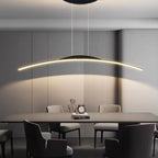 Floa Minimalist Linear Metal Remote Control Pendant Light