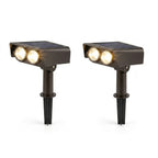 Solar Multi-Zoom Spotlight Waterproof LED Landscape Garden Tree — Warm White & RGB Singles to 4-Pack