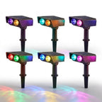 Solar Multi-Zoom Spotlight Waterproof LED Landscape Garden Tree — Warm White & RGB Singles to 4-Pack