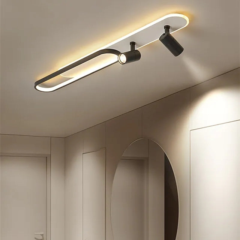 Aim Modern Ceiling Light Spotlight, Black/Gold
