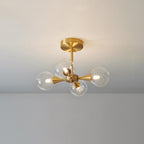 Valentina  Contemporary  Flush Mount Ceiling  Light, Glass Bubble