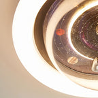 Aria Cosmic Astronaut & Galaxy Motif Flush Mount Ceiling Light