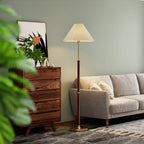 Ozawa Simple Walnut/Metal/Fabric, Table/Floor Lamp, Living Room