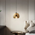 June Globe Glass Pendant Light, Amber/Smoky Grey