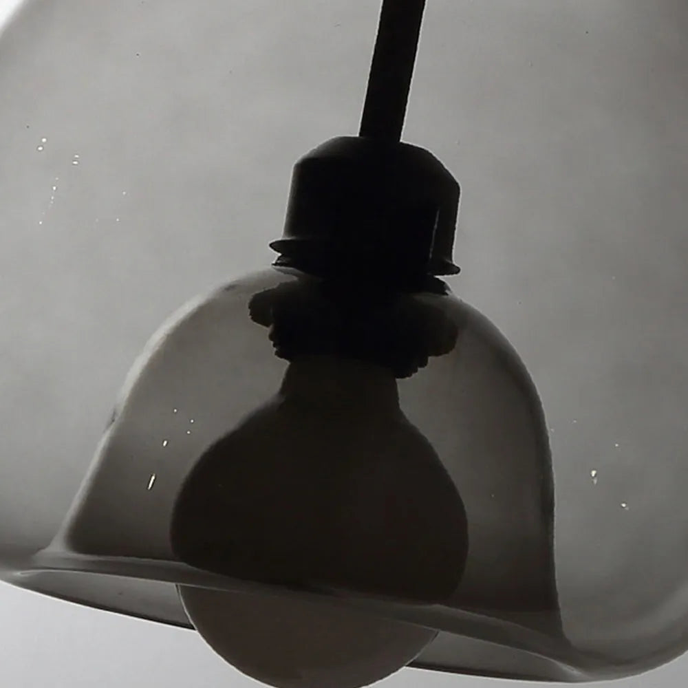 June Globe Glass Pendant Light, Amber/Smoky Grey