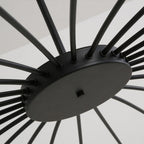 Arisha Modern Blown Linear Metal Multi-heads Chandelier