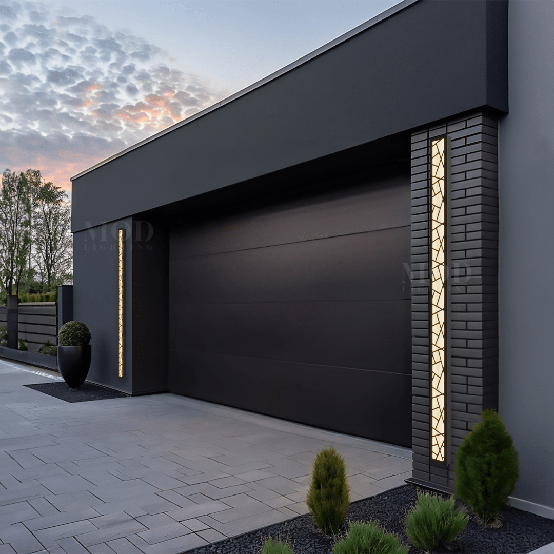 Harper Modern Outdoor LED Post Light Black IP65 Hardwired Pathway Garden — 12 to 59 Inch