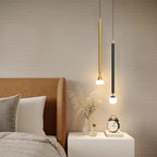 Auri Linear Metal Pendant Light Bedside, Black & Gold