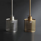 Hessa Contemporary Golden Pendant Light, Glass, Globe/Cylindric