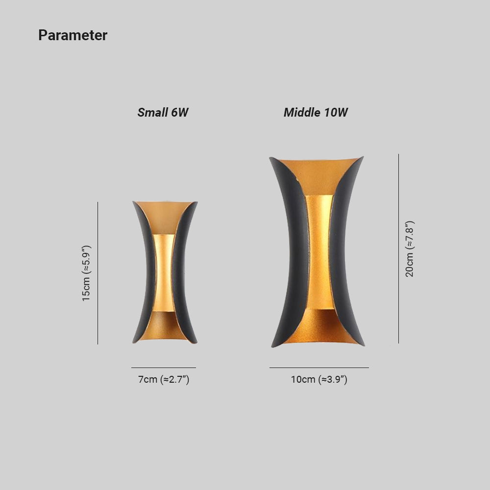 Noxel Curved Outdoor LED Wall Light – Stylish Wall-Mounted Lamp