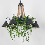 Arisha Retro LED Chandelier Black Metal Restaurant/Bar/Living Room