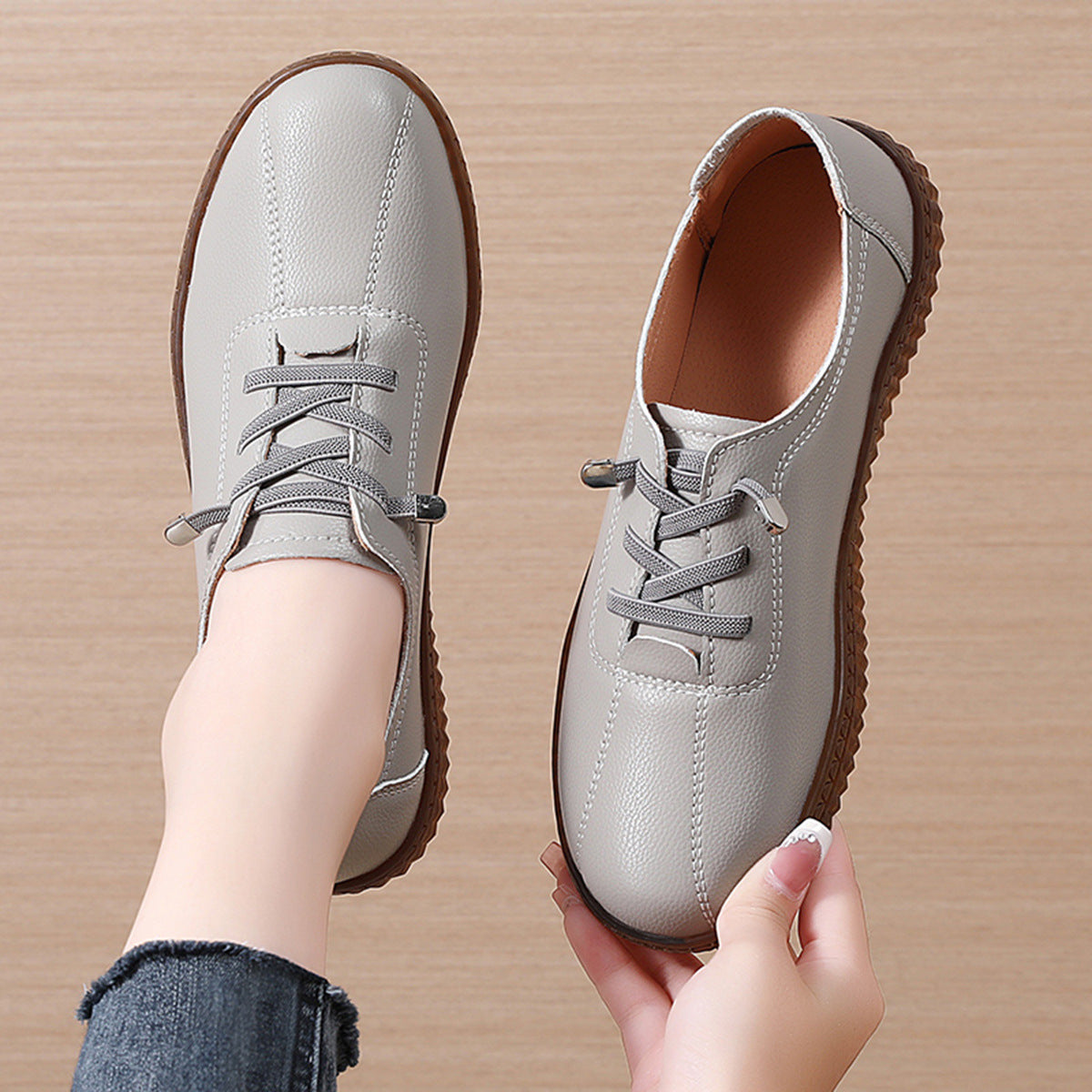 Amazirhub | Clara Comfort Lace-Up Walking Shoes