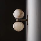 Marble Wall Lamp Nordic Dual Globe Modern Bedroom Living Room
