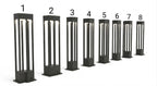 Modern Black Aluminum Solar Pathway Bollard Light IP65 Outdoor Garden Driveway — Singles to 8-Pack