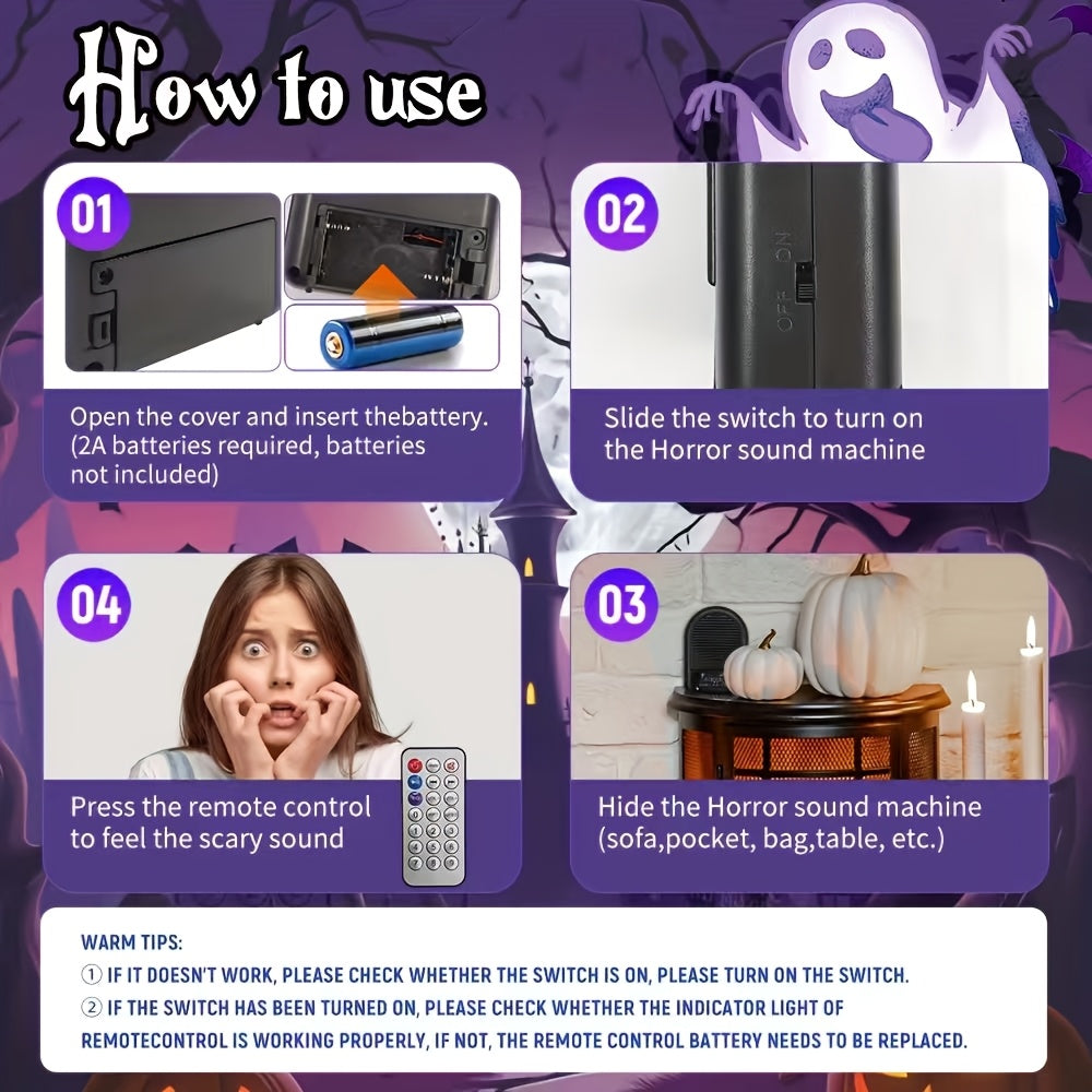Halloween Terror Sound Effect Generator, Remote Control, 30 Sounds