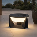 RIRZ HALO Solar Outdoor Floor Lamp LED Warm White Patio Garden Poolside — 18cm 28cm 38cm