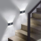 Ray Modern Minimalist Metal LED Wall Lamp with Up and Down Lighting, Black/White