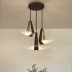 Yuanbao Nordic Glass Pendant Light Minimalist Bedside Dining Room Restaurant — Single & 3-Light