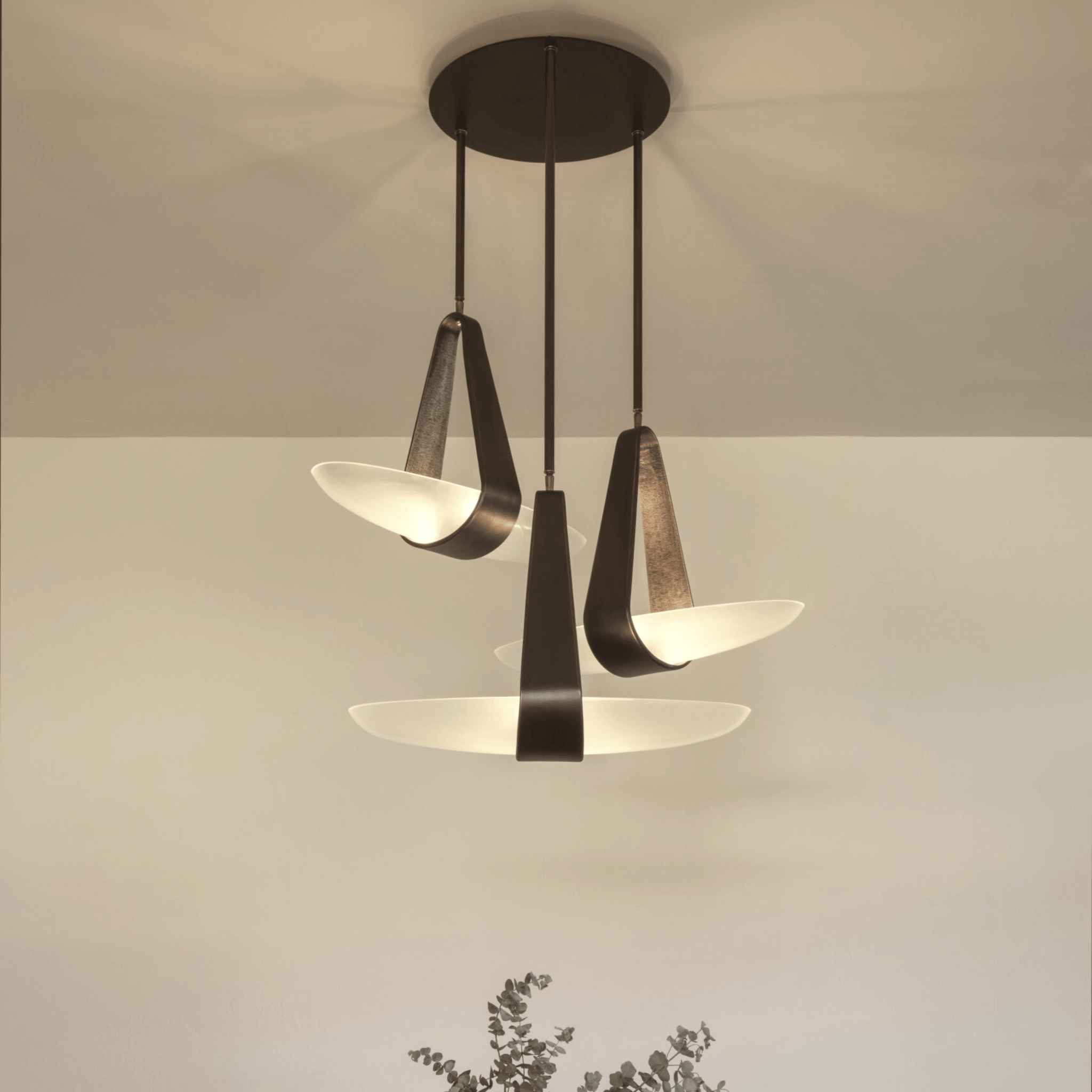 Yuanbao Nordic Glass Pendant Light Minimalist Bedside Dining Room Restaurant — Single & 3-Light