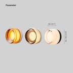Ray Modern Mini Drum Outdoor Wall Light – Transparent Metal Design