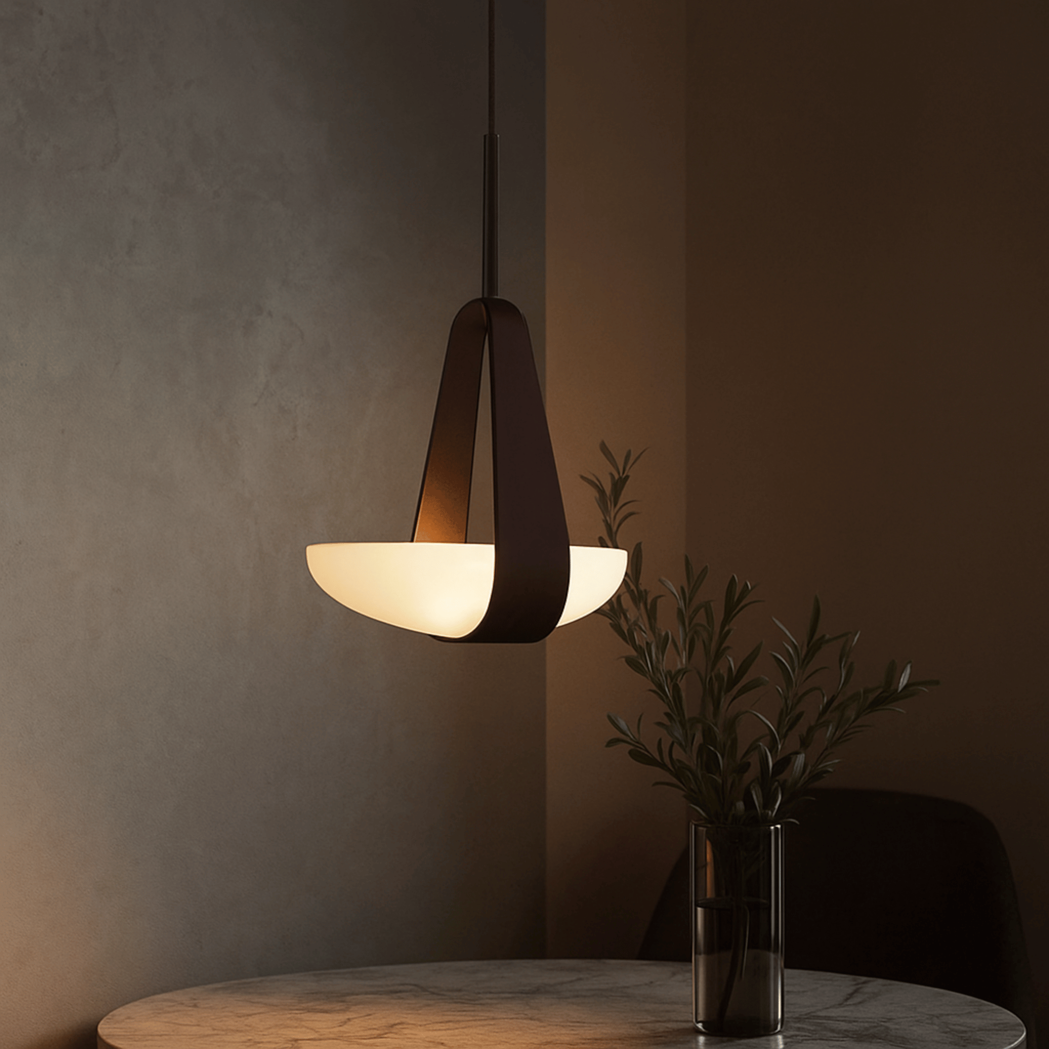 Yuanbao Nordic Glass Pendant Light Minimalist Bedside Dining Room Restaurant — Single & 3-Light