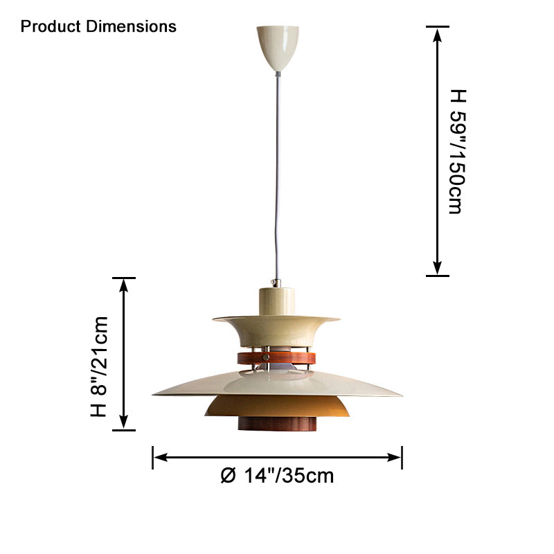 Scandinavian Dome Pendant Light Warm White Minimalist Dining Room Living Room — 3 Sizes