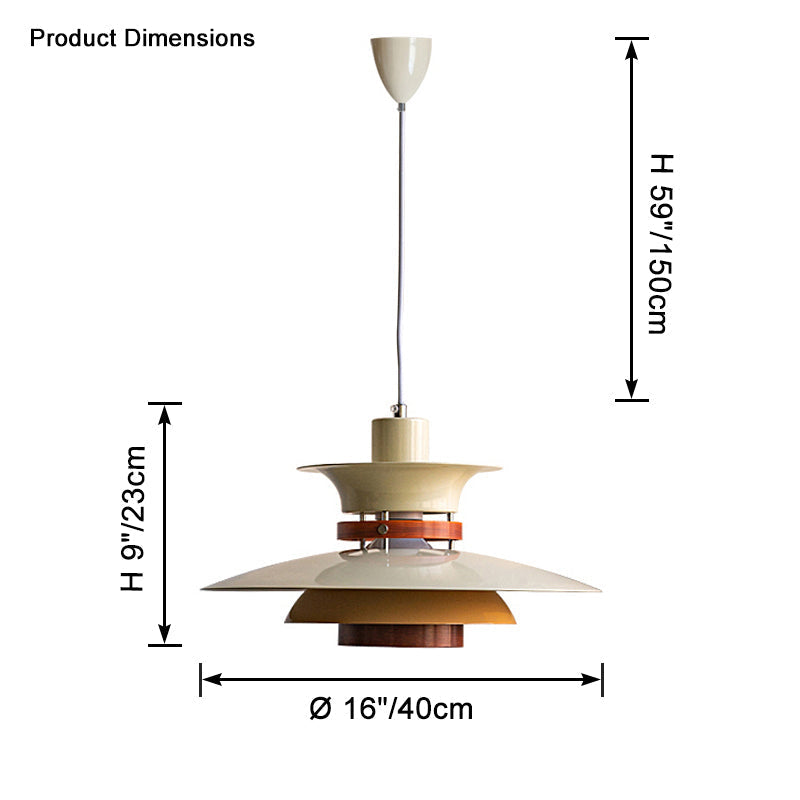 Scandinavian Dome Pendant Light Warm White Minimalist Dining Room Living Room — 3 Sizes