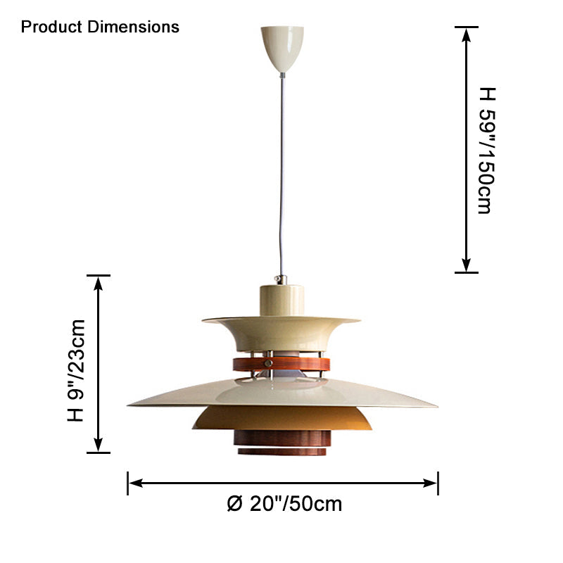 Scandinavian Dome Pendant Light Warm White Minimalist Dining Room Living Room — 3 Sizes