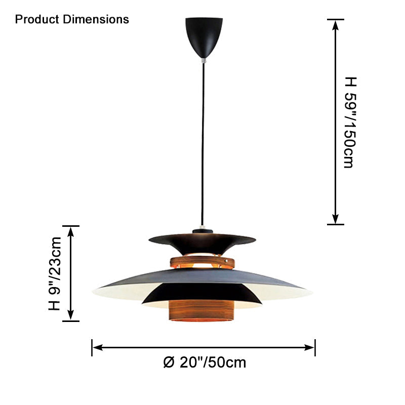 Scandinavian Dome Pendant Light Warm White Minimalist Dining Room Living Room — 3 Sizes