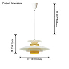 Scandinavian Dome Pendant Light Warm White Minimalist Dining Room Living Room — 3 Sizes